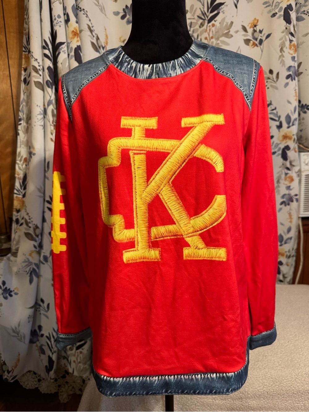 Women's Size Large Kansas City Chiefs Long Sleeve Top B 1